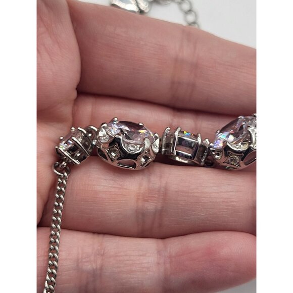 Betsey Johnson ALL THAT GLITTERS Cubic Zirconia Glass Statement Necklace - Picture 12 of 13